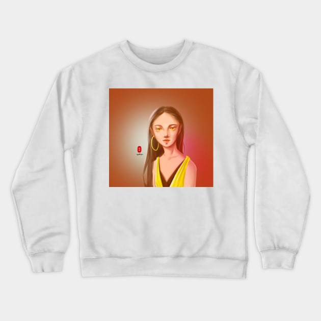 Orange Crewneck Sweatshirt by yphien